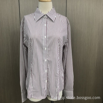 Custom female yarn dyed spandex long sleeve shirt